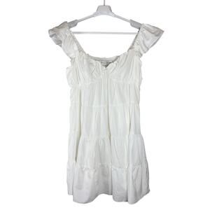 Endless Rose Ruffled Sweetheart Mini Dress White Women’s Size Large L NWT